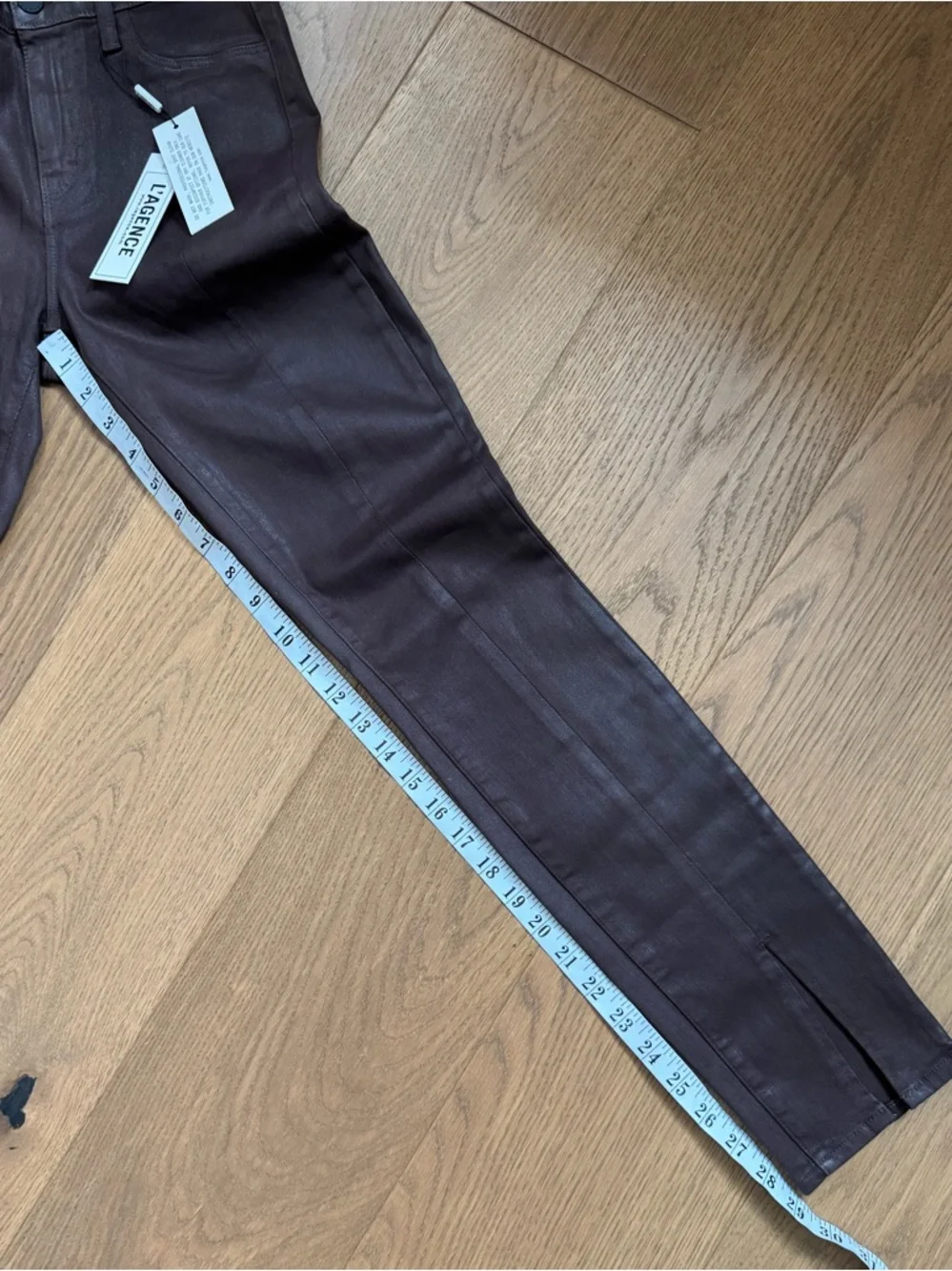 L’Agence Jyothi Coated High-Rise Skinny Jeans - Size 26 - NWT - Cocoa Coated - Picture 11 of 13